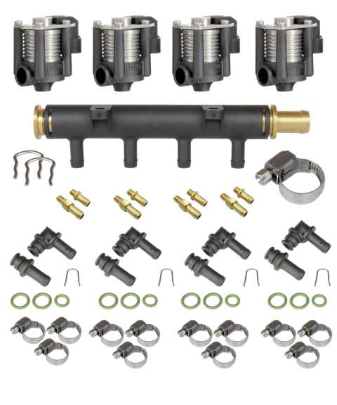 Рейка инжекторная AC W03 4 цил. (с гребенкой)